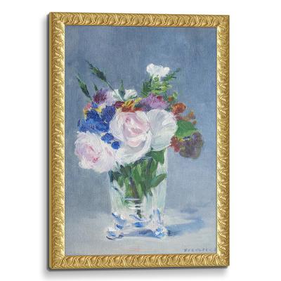 China Impressionist Manet Vase with Flowers Canvas Wall Art Famous 3D Giclee View Printed Tracing Texture Resembling Oil Hand Painted Art for sale