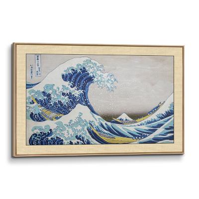 China Classic Waveoil Painting Wall Art Canvas Wall Art 3D View Giclee Printed Tracing Texture Looks Like Hand Painted Oil for sale