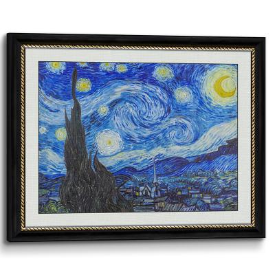 China LiliesHand Impressionist Starry Night 3D Giclee Print Painted Abstract Oil Painting for Living Room Wall,Home Office Decor LANDSCAPE Paintings for sale