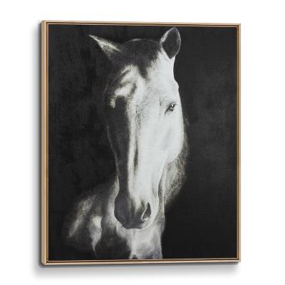 China Impressionist White Stallion 3D Giclee Print Painted Abstract Oil Painting for Living Room Wall, Home Office Decor OTHER Paintings Wall Art ani for sale