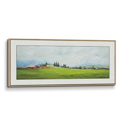 China Impressionist Farmhouse 3D Giclee Print Hand Painted Canvas Abstract Oil Painting for Living Room, Modern Home Office Decor Artwork Wall Art for sale