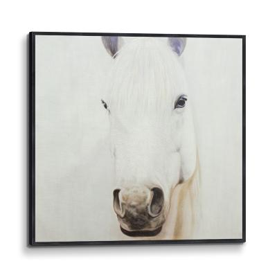 China Hand Painted Romantic Fantastic Famous Impressionist White Horse Painting Canvas Oil Painting For Living Room Deco On Canvas 3D Painting Wall Art for sale