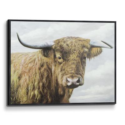 China Intense Impressionist Cow 3D Giclee Print Painted Abstract Oil Painting For Living Room Home Office Decor Canvas Paintings Animals Wall Art for sale