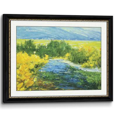 China Realistic River Landscape 3D Giclee Print Painted Abstract Oil Painting For Living Room Home Office Decor for sale