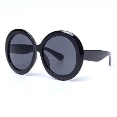 China Fashion Sunglasses Shape Women Oversized Plastic Thick Frame Round Shades Sunglasses Women 2022 for sale