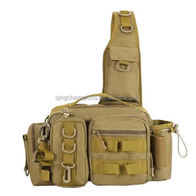 China Multi-Function Multi-Function Waterproof Tactical Management Bag Sling Waistpack Fishing Tackle Goal Chest Bag Storage Hip Bag for sale