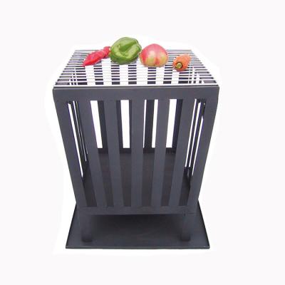 China Garden BBQ Grill Stocked Square Steel Fire Basket for sale