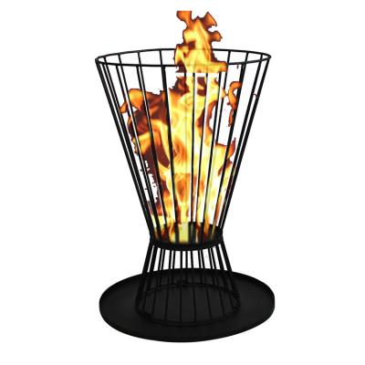 China Line Stocked Design Outdoor Simple Steel Fire Basket For Heating for sale