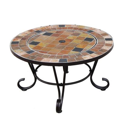 China Stocked USA Promotion Stone Fire Pit Top Table For Patio Heating for sale