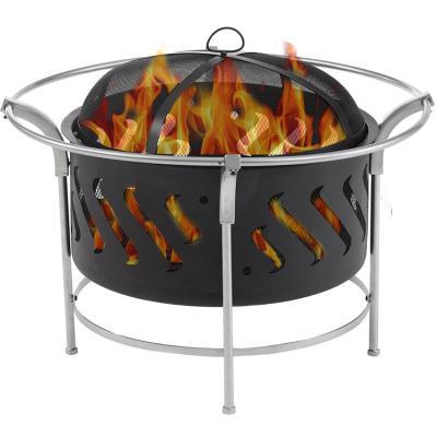 China Stored High Quality 30inch Fashion Fire Pit With Wave Design for sale