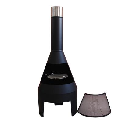 China Stocked Outdoor Promotional Garden Fire Pit Chimenea Barbecue With Pipeline for sale