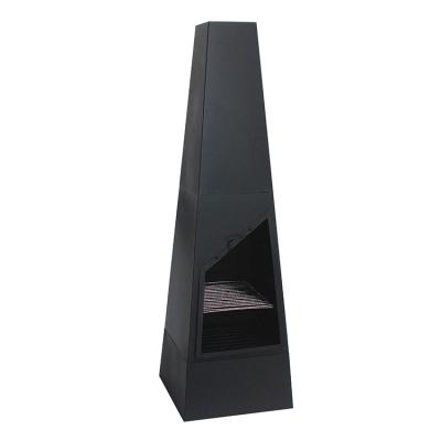 China North America Style Promotional Steel Garden Stocked Square Chimenea for sale