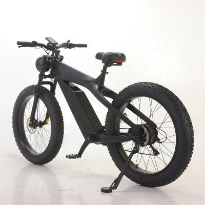 China 1000W Carbon Fiber Electric Bicycle Fat Bike Fat Tire Shimano Electric Gear System Ebike With 48V15Ah Lithium Battery for sale