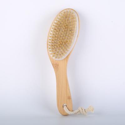 China All Natural Logo Natural Custom Handle Brush Bristle Wooden Body Short Brushes for Shower Bath for sale