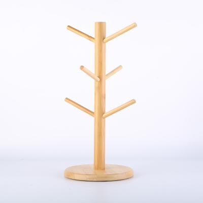 China Viable Home Kitchen Cup Holder Tree Organizer Wooden Coffee Cup Holder Bamboo Tree Stand Set Nordic Cup Holder for sale