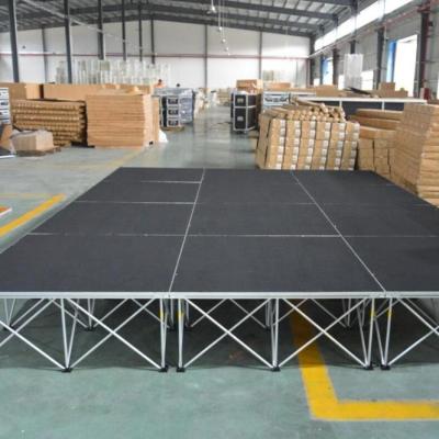 China Portable / Mobile / Interlockoing Truss Stage 20ft x 20ft Outdoor Folding Stage Platforms and Risers for sale