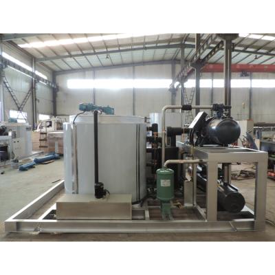 China 15ton Daytime Salt Water / Food Storage Flake Ice Machine For Fish for sale