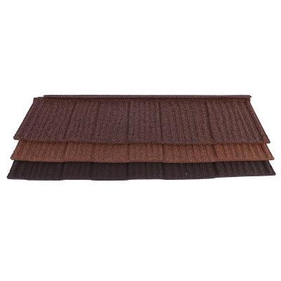 China Eclectic roofing tile sheet galvalume stone porcelain color coated metal roof tiles for sale