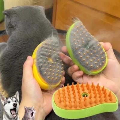 China 3-in-1 Electric Pet Grooming & Massage Brush for sale