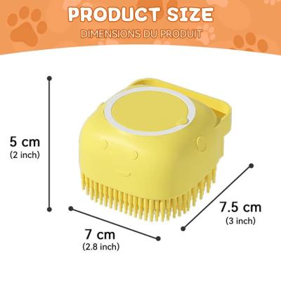 China Pet Bath Brush with Shampoo Dispenser - The Solution to Difficult Dog and Cat Bathing
 for sale