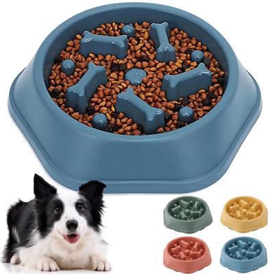 China Slow Feeder Dog Bowl Anti-choking Slow Feeding Bowls for Dogs Anti-slip Pet Slow Eat Dishes Puzzle Bowls for Small Medium Dogs
 for sale