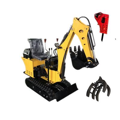 China Farms Sell 1 Ton 2 Small Digger Micro Bagger Crawler Mini Excavators Wholesale Ton Excavator Machine Rubber Track for sale