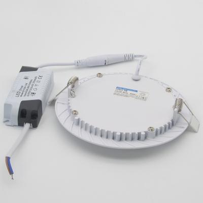 China Desktop Factory Price 85-265V Isolate Driver Ultra Thin Round 6W Panel Light Prevent Light-leaking 24W for sale