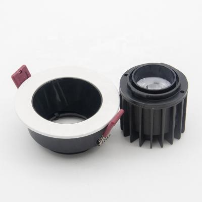 China Aluminum aluminum spotlight parts 2.5inch led downlight housing 9W COB adjustable downlight 85mm SKD for sale