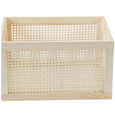 China High Quality Viable Hot Selling Wooden Storage Basket Woven Basket Storage Basket for sale