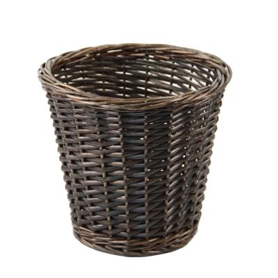 China Hot Sale Contemporary Handcrafted Wicker Woven Laundry Storage Basket for sale