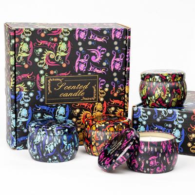 China Home Decoration Aromatic Candle Tin Scented Candle Private Label Scented Candles for sale