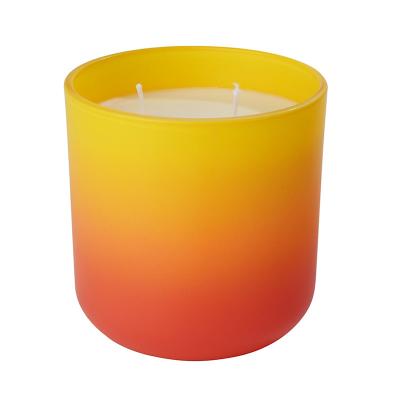 China Large Glass Aromatherapy Candles With Soy Wax And Essential Oils for sale