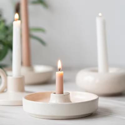 China Decoración nórdica de la mesa de comedor de porcelana Candlestick cerámico en venta