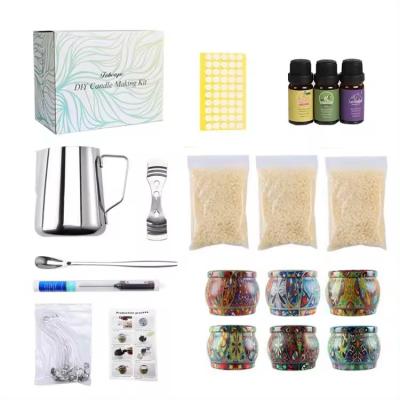 China Scented Candle Material Kit Creative Indoor Smoke Free Handmade Candle Making Diy Kit for sale