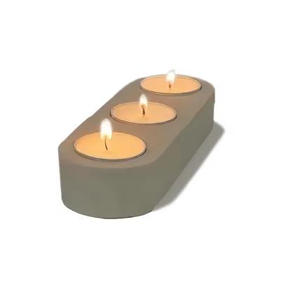 China OEM Candle Holder Custom Concrete DIY Decoration Customize Cement Candles Jar Pot for sale