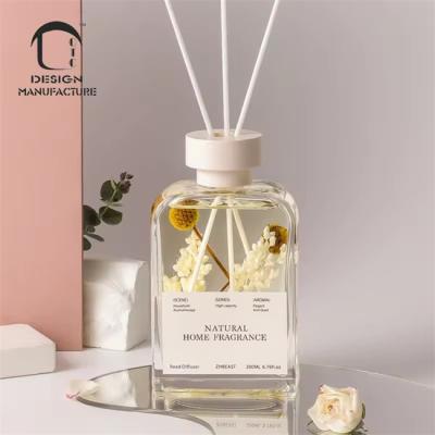 China 200 ml Luxe Home Parfum Rattan Diffuser Sticks Essentiële Olie Reed Diffuser Fles Geschenk Set Te koop