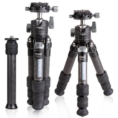 China Coman TSC12A30 professional portable carbon fiber univsal lightweight digital camera tripod for cnc precision angel shotin bass live broadcast for sale