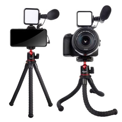 China Coman Vlogging Kit Video Recording Mini Octopus PORTABLE Portable Tripod Stand Camera Smartphone Flexible Tripod For Mobile Phone for sale