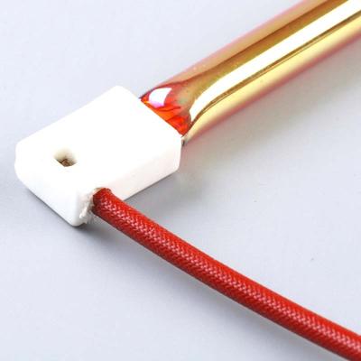 China 1000W Quartz Gold Coated Infrared Heating Lamp Best Halogen Tungsten Infrared Heater Heat Lamp for sale