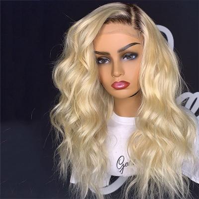 China No tangle no ombre 613 full lace shedding wig ombre full lace hair Brazilian virgin hair top quality blonde hair 1B 613 for sale