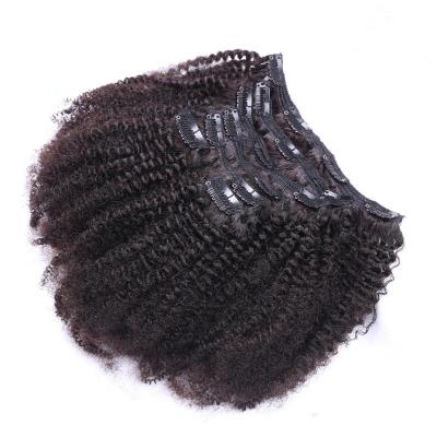 China Wholesale Curly Curly 8 Inch Clip-in Hair Extensions Curly Curly Afro Hair Clip In Extensions for sale