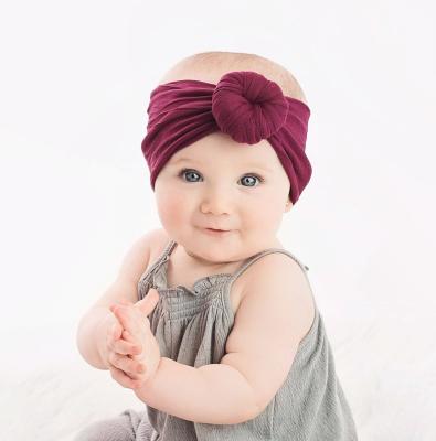 China New Fashionable Popular Baby Headdress 22 Color Nylon Wide Children's Hair Band for sale