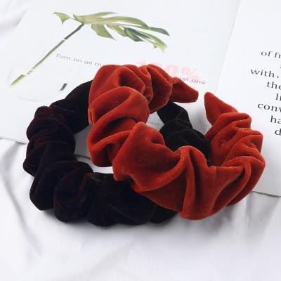 China Trendy Korean Simple Soft Women's Velvet Accessories Circle Hair Band Girls Fashion Head Circle Headbands for sale