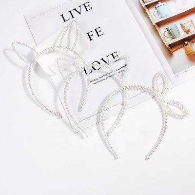 China Newest Trendy Children Beads Cute Headband Girl Rabbit Ears Cat Ears Hair Circle Candy Headband for sale