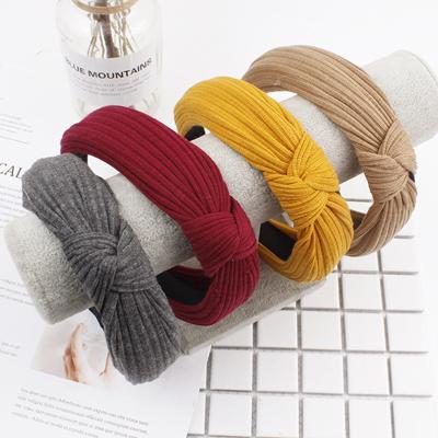 China Fashionable Korean style hair accessories knitted wash headband temperament wind hairpin hair cross circle for sale