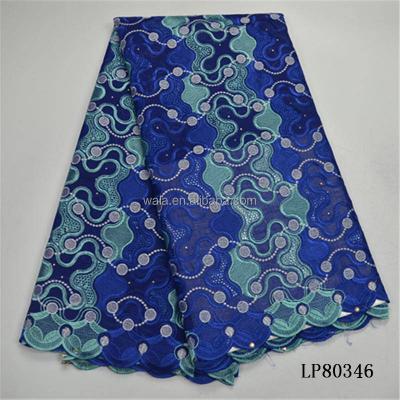 China Viable Viole Lace African Lace Fabric High Quality Swiss Embroidery Cotton Lace Fabric New Arrival LP80346 for sale