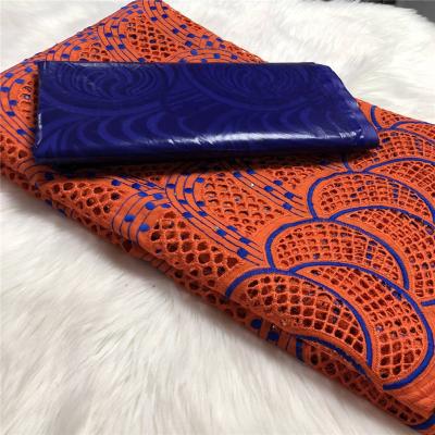 China High Quality Embroidery Swiss Voile Lace Shrink-Resistant In Switzerland Soft Material New African Voile Lace 2.5+2.5 Bazin Riche for sale