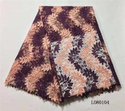 China Cheap price Canton wholesale LO80104 guipure lace fabric multi viable color facotry for sale