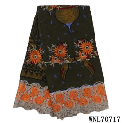 China New Design WNL70717 Viable Wax Lace Guipure Lace With Wax/African Style Wholesale Ankara Fabric for sale