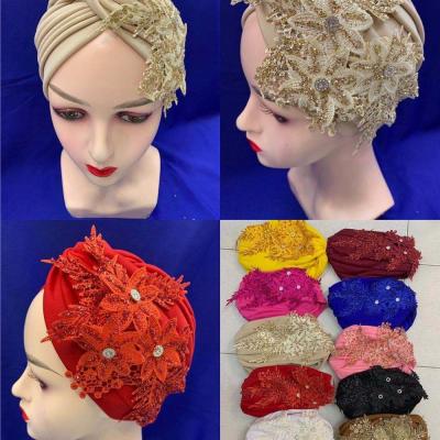 China Wholesale popular new gele african turban headtie high quality african wedding party gele head scarf india dozen price for sale